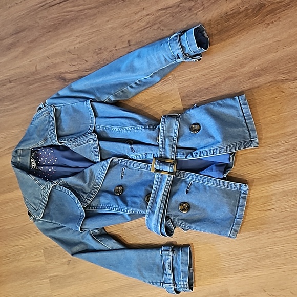 Zara Jackets & Blazers - Zara denim trench short 3/4 sleeve small